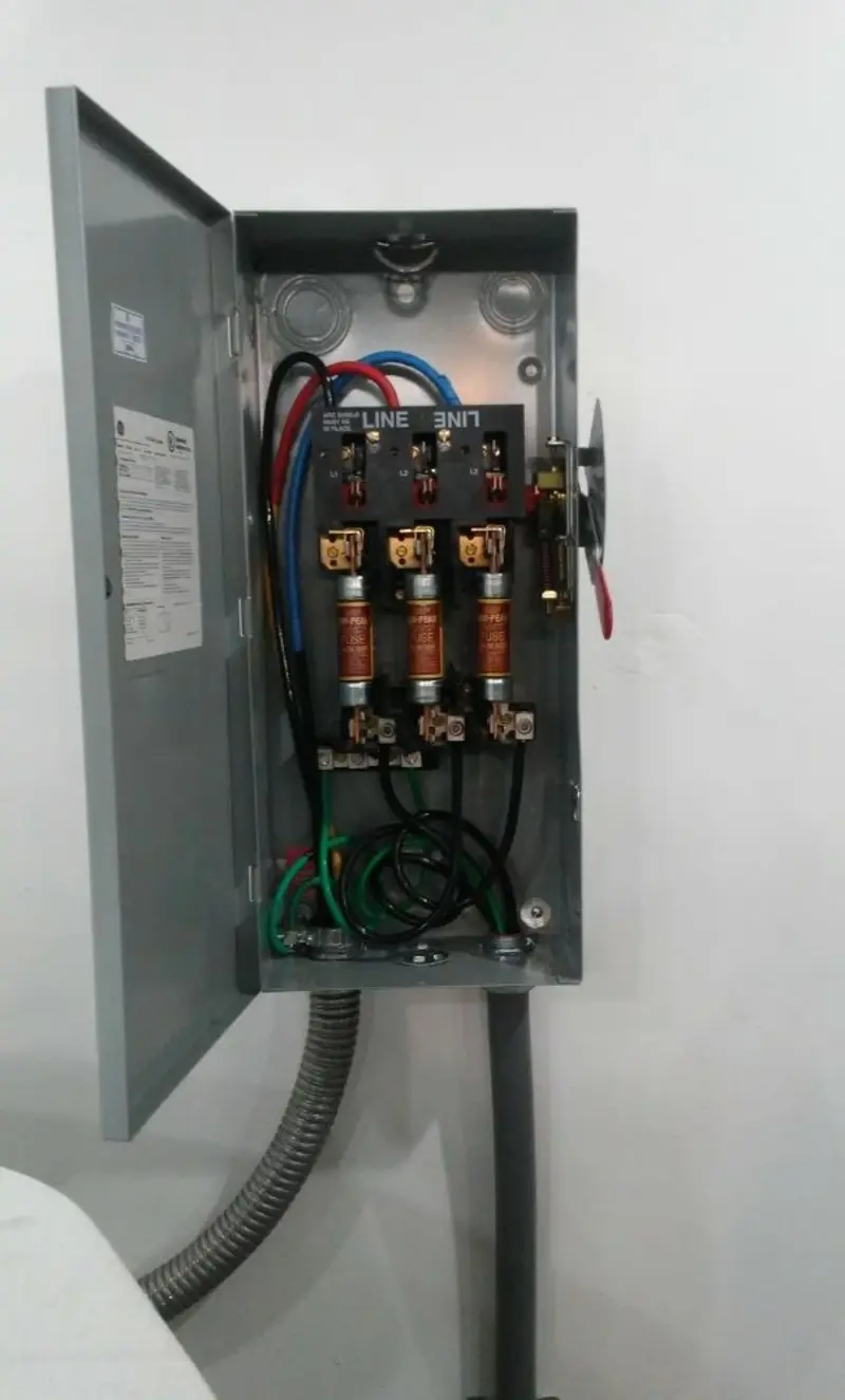 Three-phase disconnect switch installed for Electrical Wiring & Rewiring in Middleton